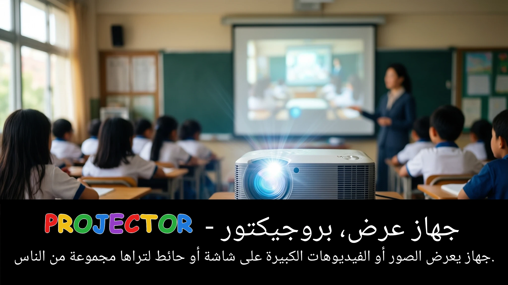 Arabic Illustration for projector